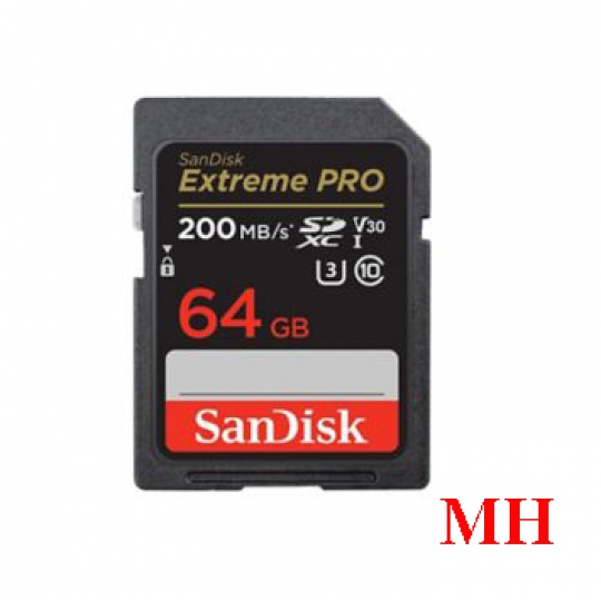 Thẻ nhớ 64Gb SDXC SANDISK EXTREME PRO CLASS 10 200MB/S U3 V30