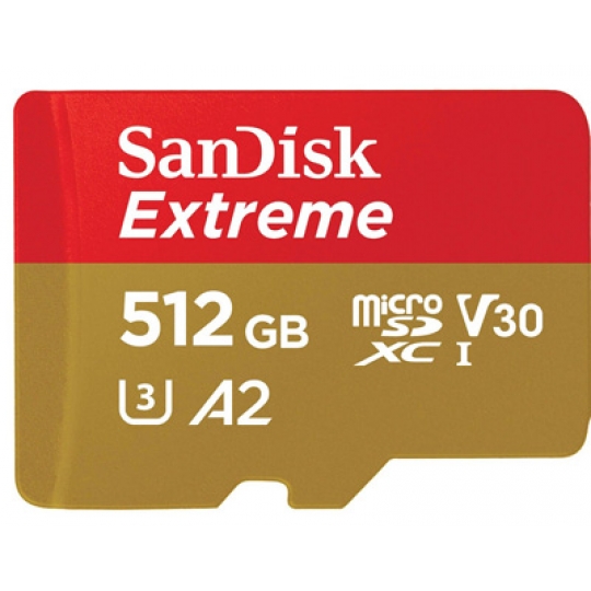THẺ NHỚ 512GB Sandisk EXTREME Micro SDXC (Class 10) U3 V30 A2 160Mb/s