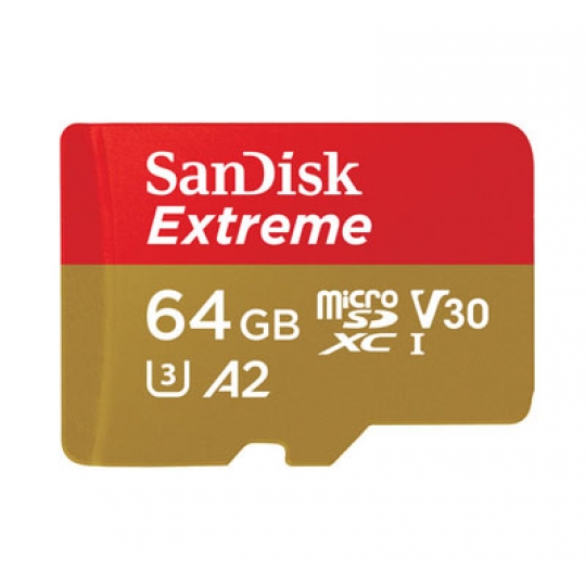 Thẻ nhớ 64GB Sandisk EXTREME Micro SDXC (Class 10) U3 V30 A2 160Mb/s