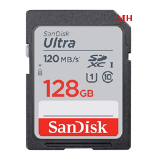 THẺ NHỚ 128GB SDXC SANDISK ULTRA CLASS 10 120MB/s
