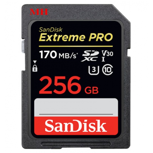 THẺ NHỚ 256GB SDXC SANDISK EXTREME PRO CLASS 10 U3 V30 4K   170MB/S 