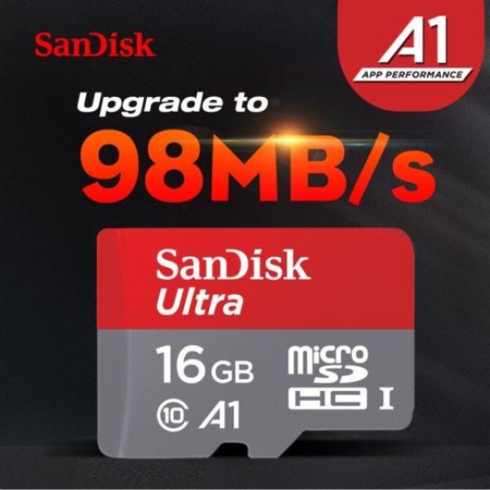 Thẻ nhớ 16GB Sandisk Ultra MicroSDHC (Class 10) 98Mb/s A1