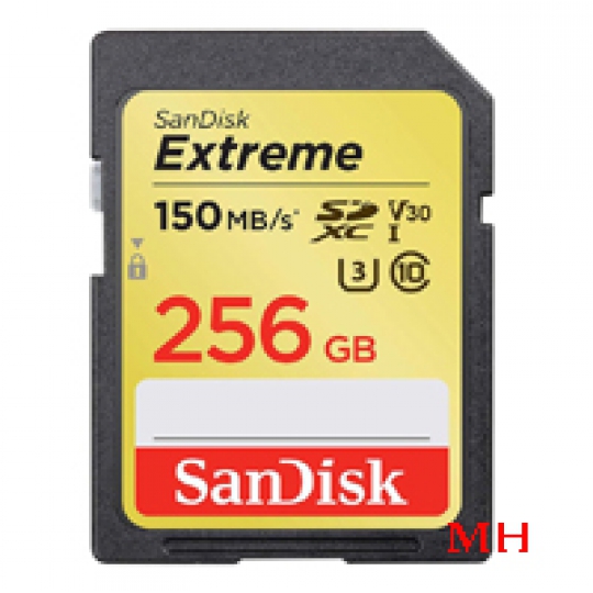 THẺ NHỚ 256GB Sandisk SDXC Extreme 150MB/s U3 4K Class 10