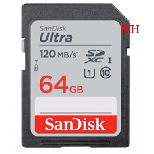THẺ NHỚ 64GB SDXC SANDISK ULTRA CLASS 10 120MB/s