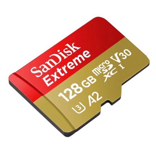 THẺ NHỚ 128GB Sandisk EXTREME Micro SDXC (Class 10) U3 V30 A2 190Mb/s