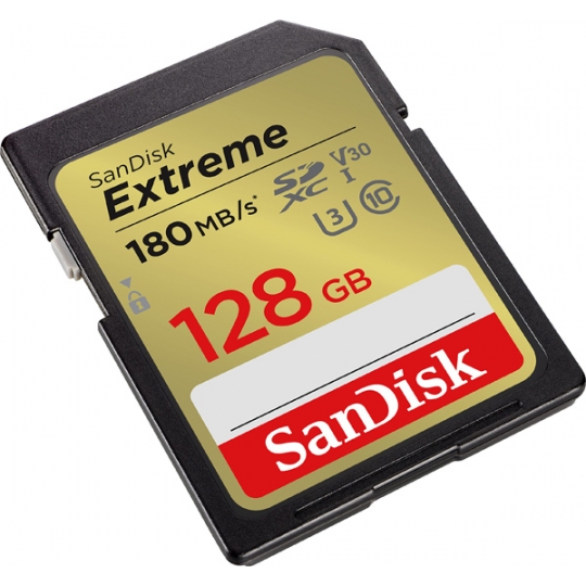 THẺ NHỚ 128GB Sandisk SDXC Extreme U3 V30 180MB/s